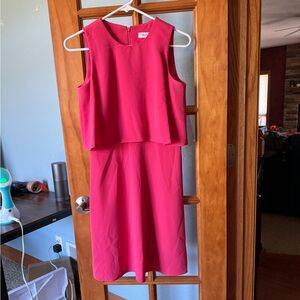 Calvin Klein Salmon Pink Women's Dress - Size 2